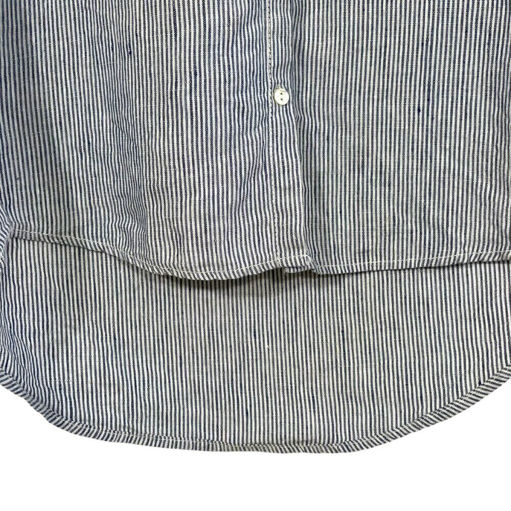 Tahari 100% Linen Stripe Shirt Dress Blue White Size S - Picture 8 of 13